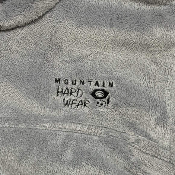 Cute Women’s Fuzzy Mountain Hard Wear Gray Fleece Vest Size Large Outdoors - Picture 3 of 8